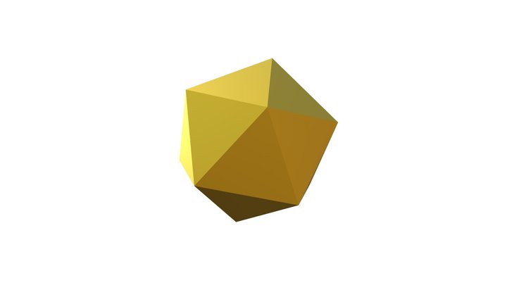 Icosahedron 3D Model