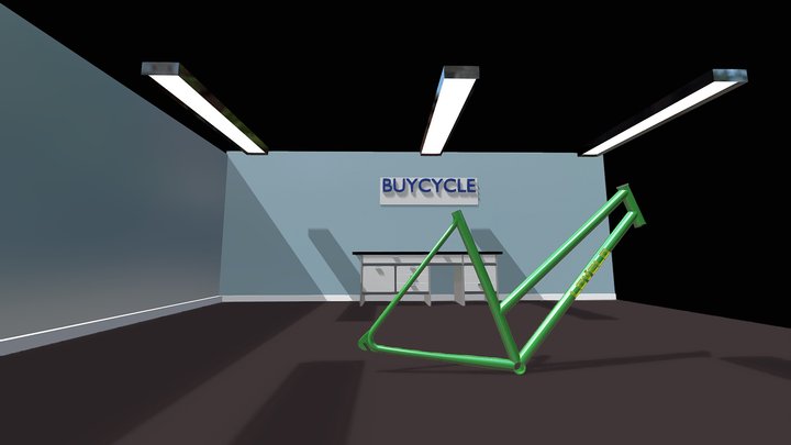My attemp to create a bicycle workfloor 3D Model