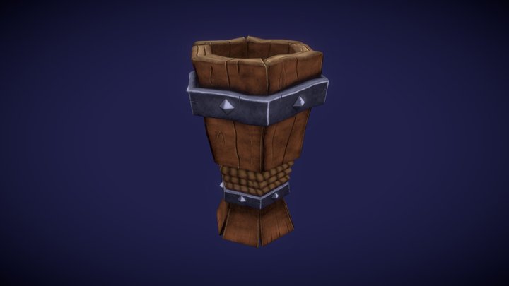 Stylized Pilsner Cup Handpainted 3D Model