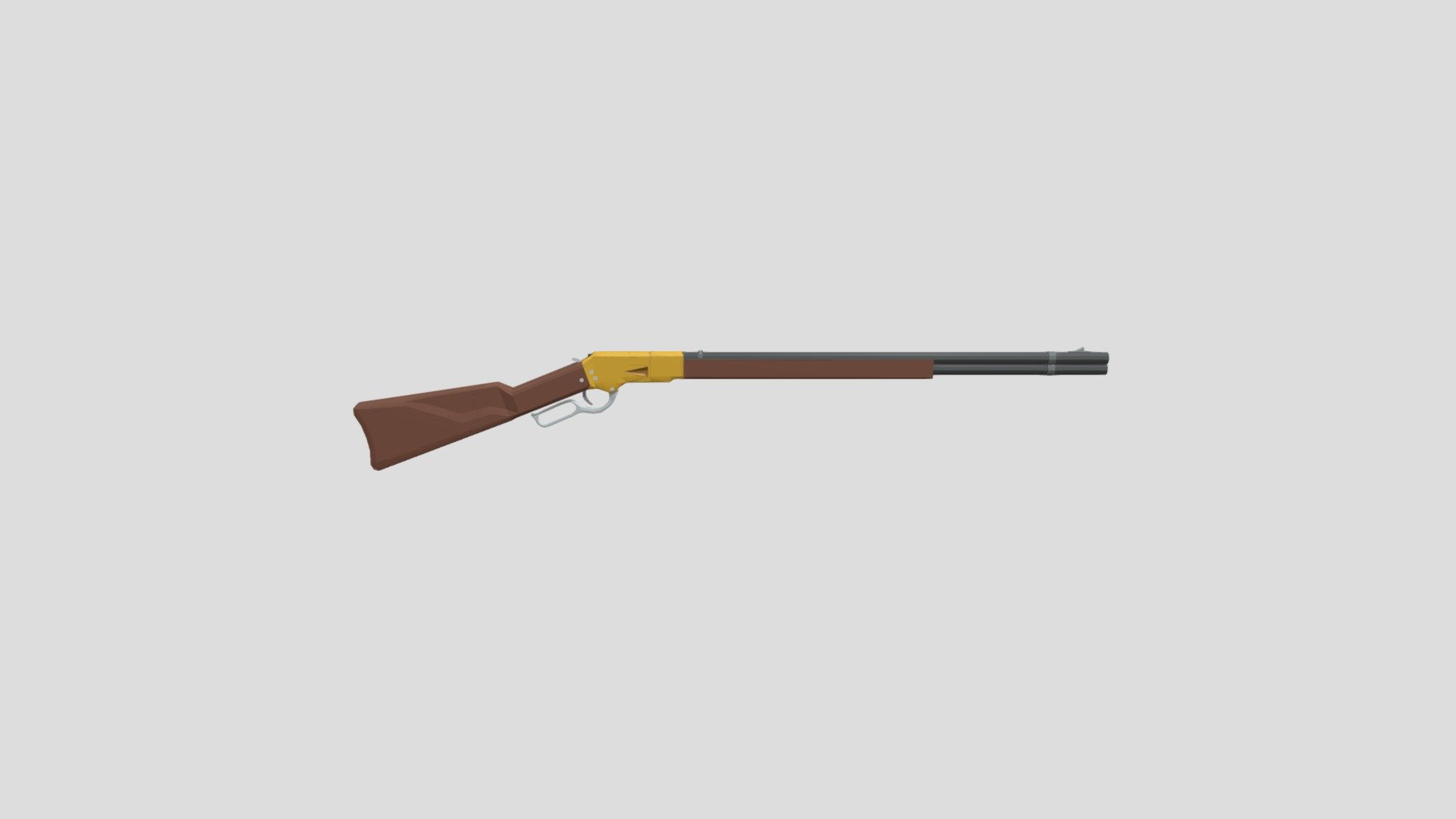 Low Poly Rifle Winchester (Animated)