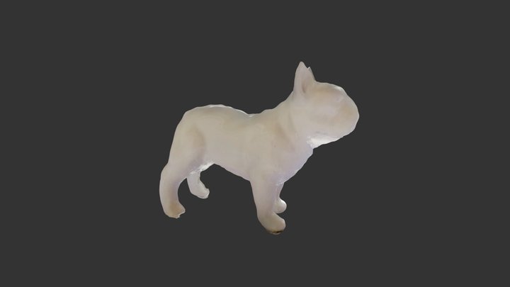 French Bulldog porecelain 3D Model