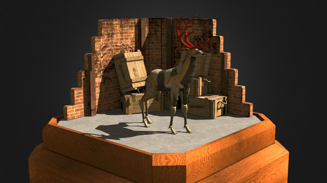 Low Ploy Deer 3D Model