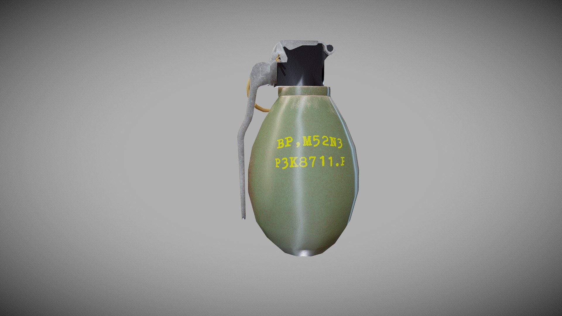 Hand grenade M52 (ex-Yugoslavian) - Download Free 3D model by pinokio21 ...