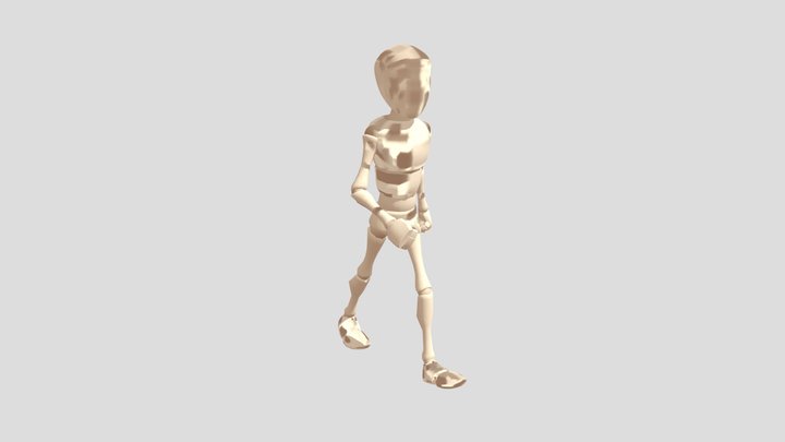 Caminhada de personagem animada 3D Model