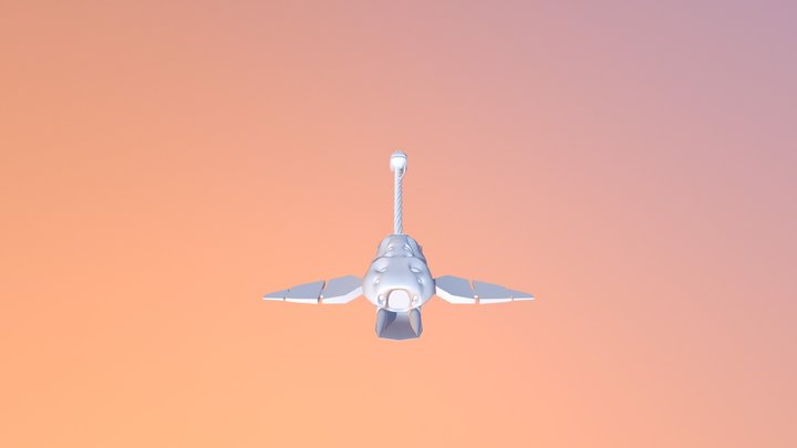 Hybrid Manta Ray Submarine 3D Model