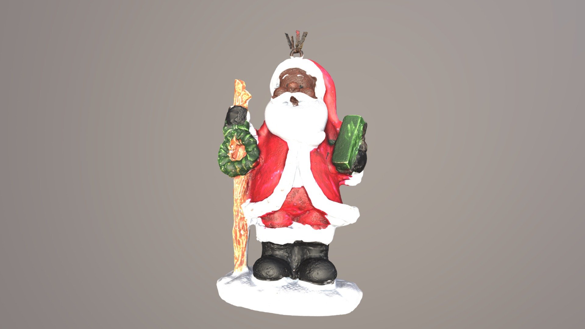 Dollar Store Santa Ornament