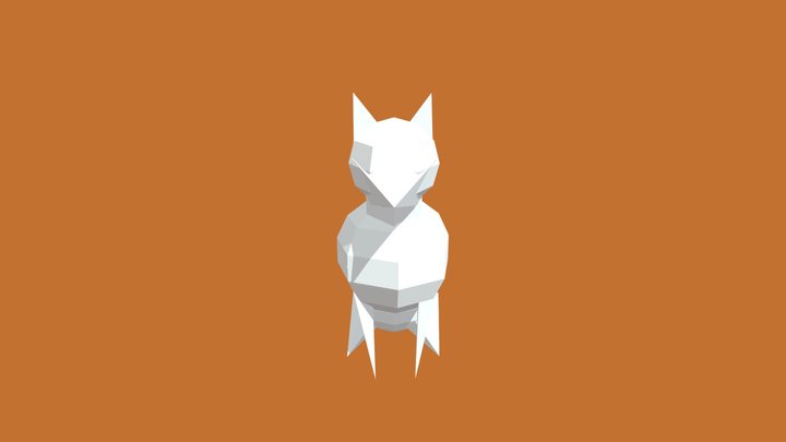 Low Poly Fox Creature 3D Model