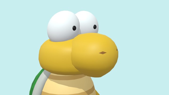 Stylized Koopa Troopa 3D Model