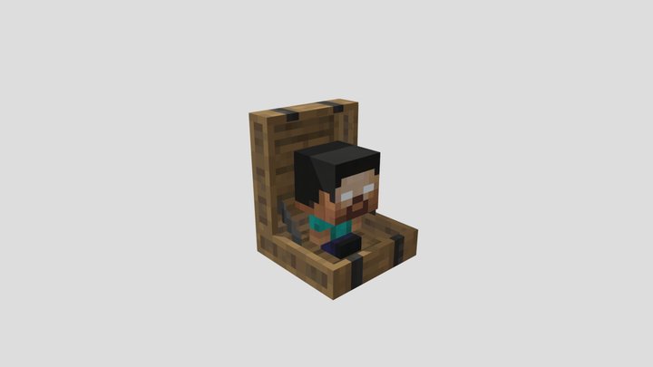 Realistic 3D model of Herobrine