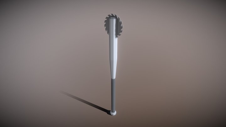 Bladed Aluminium Baseball Bat - Wave Zone 3D Model