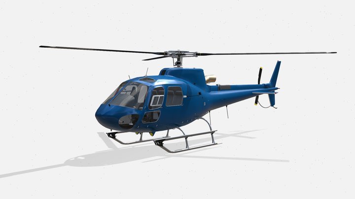 3d model Eurocopter AS-350 1 3D Model