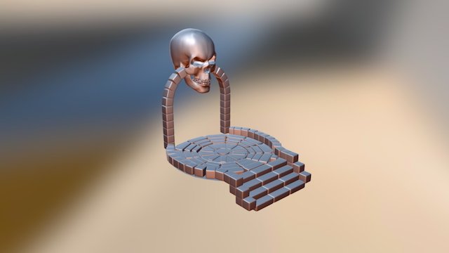 Dungeon Low Poly Gate (Iam Bad In Textures XD) 3D Model