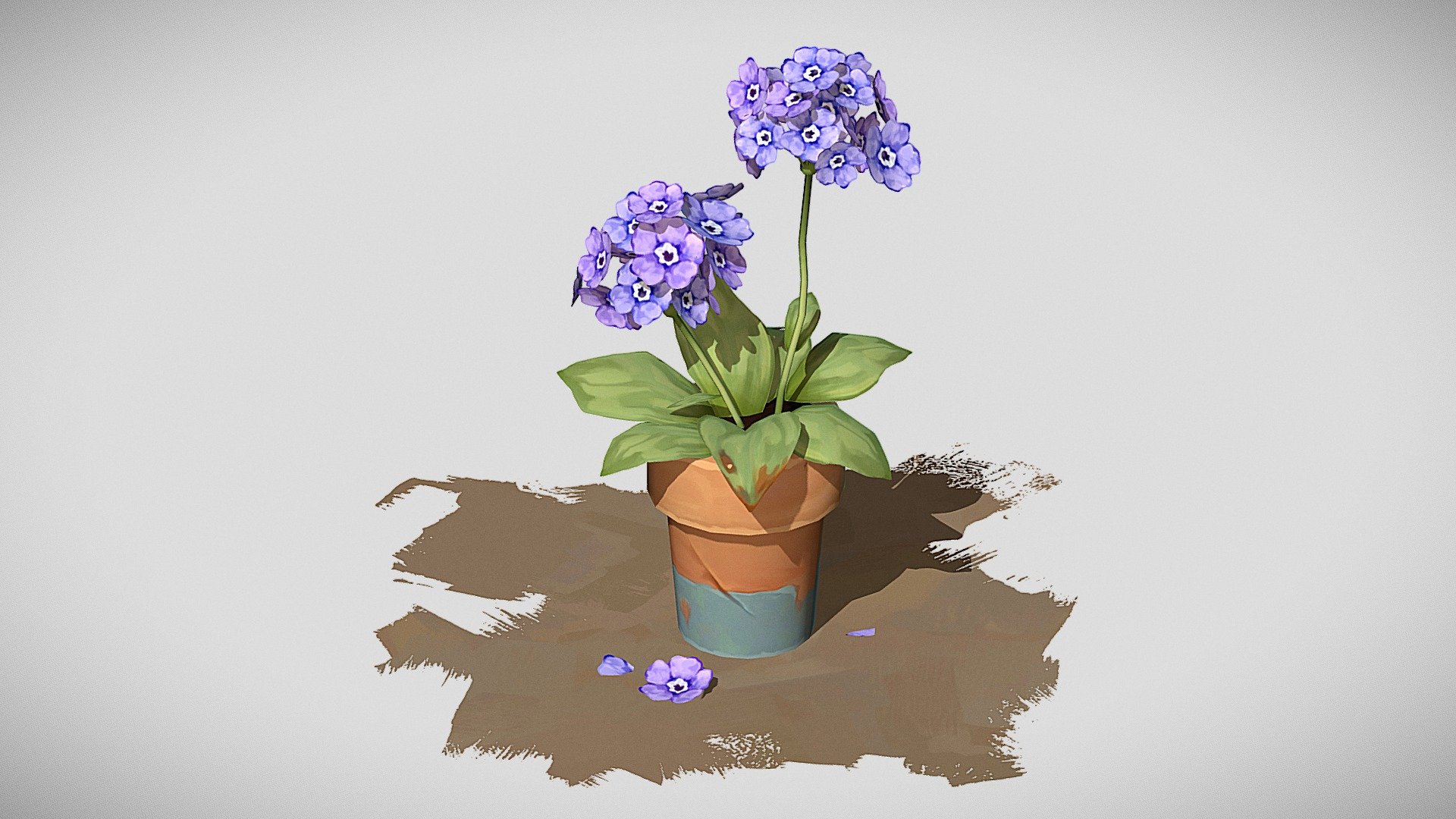 Handpainted Flowers — Sketchfab embed 3D viewer