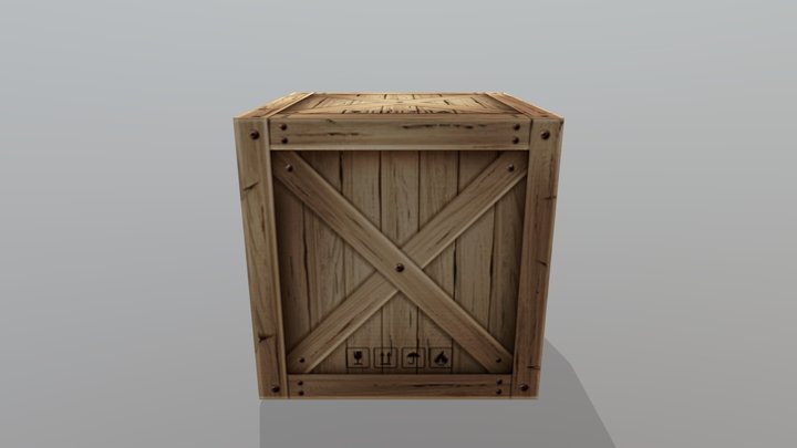 Stylized box for mobile games 3D Model