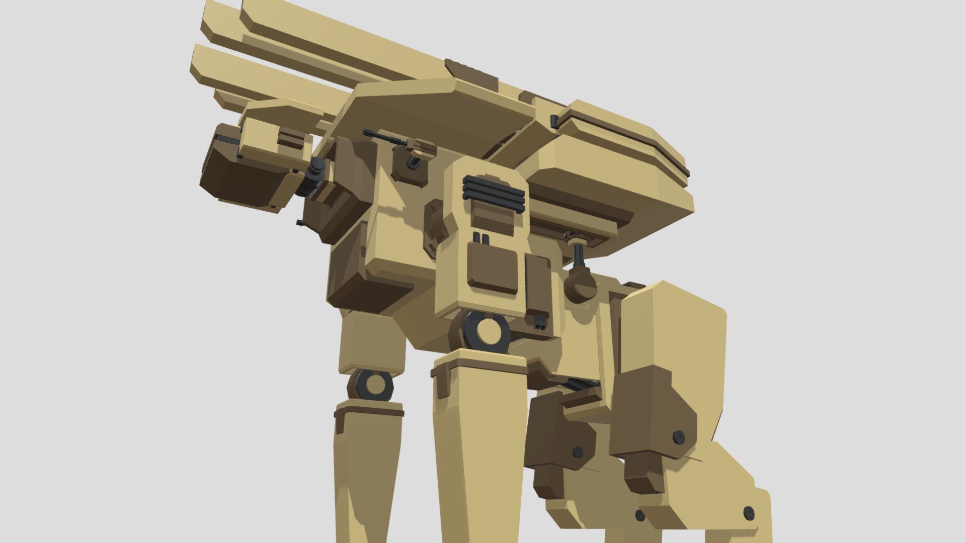 XYZ HW Walking artillery detailed