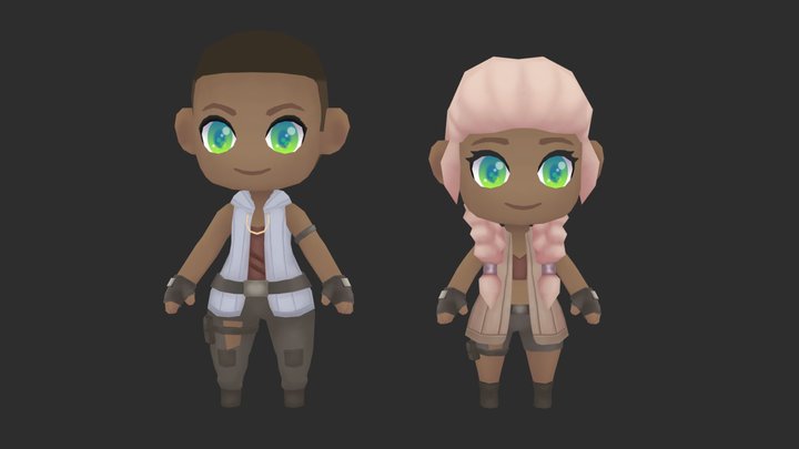Lowpoly Character 3D Model
