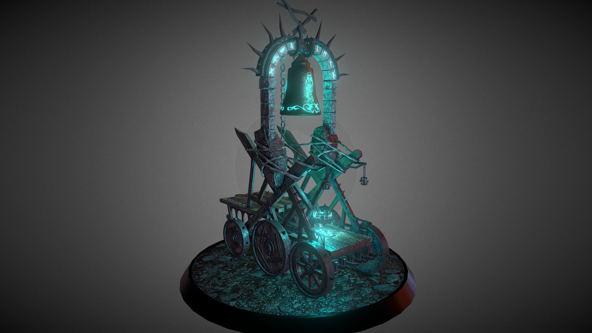 3D model PLAGUE FURNACE_2 - This is a 3D model of the PLAGUE FURNACE_2. The 3D model is about a light bulb on a table.