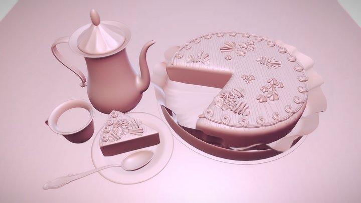 Cake picnic 3D Model