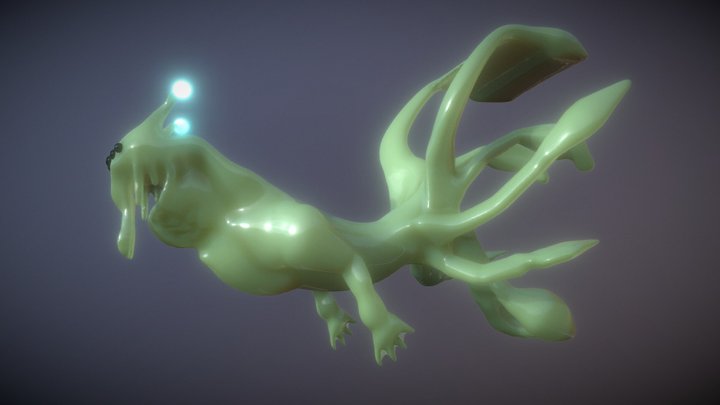 SculptJanuary2019_01_DeepSea Beast 3D Model