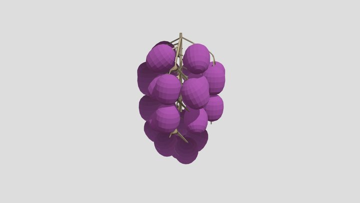 Сartoon Grapes for your game 3D Model