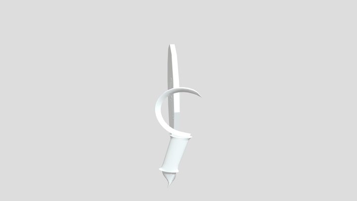 Sickle And Shield 3D Model