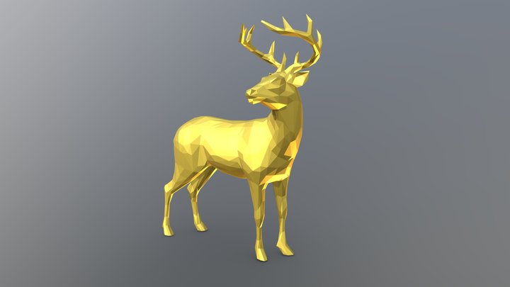 DeerLowPoly 3D Model