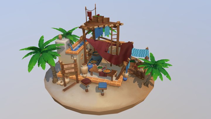DAE Bazaar - Oasis Restaurant 3D Model
