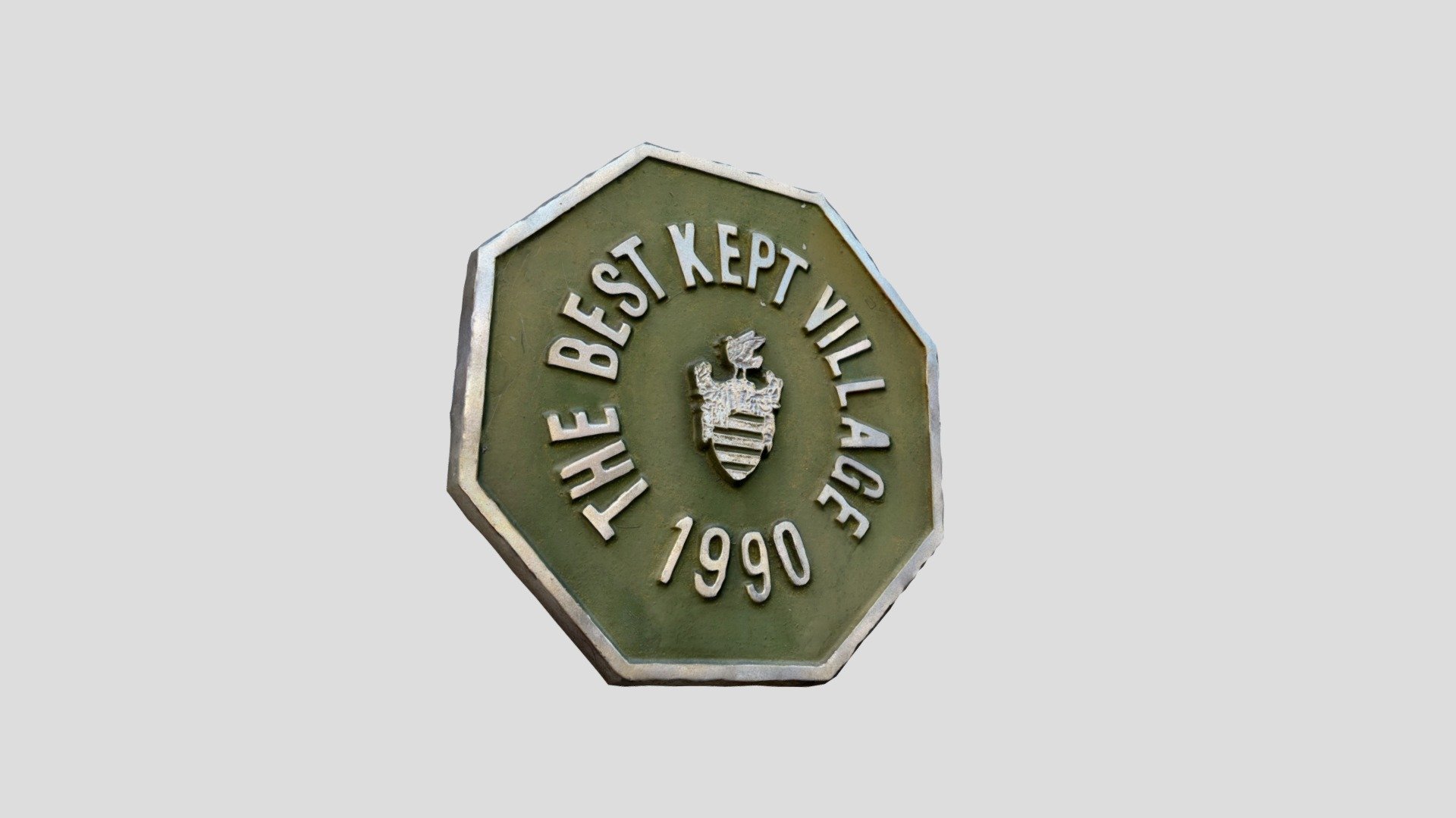 Plaque - The best kept village 1990 - Buy Royalty Free 3D model by ...