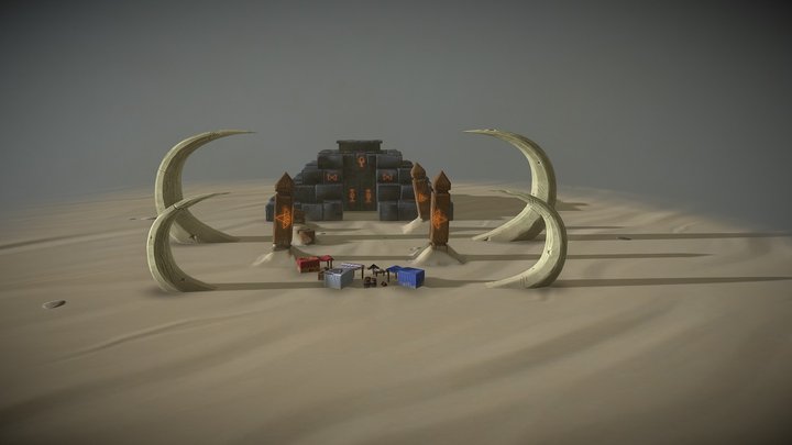 Desert Ziggurat 3D Model