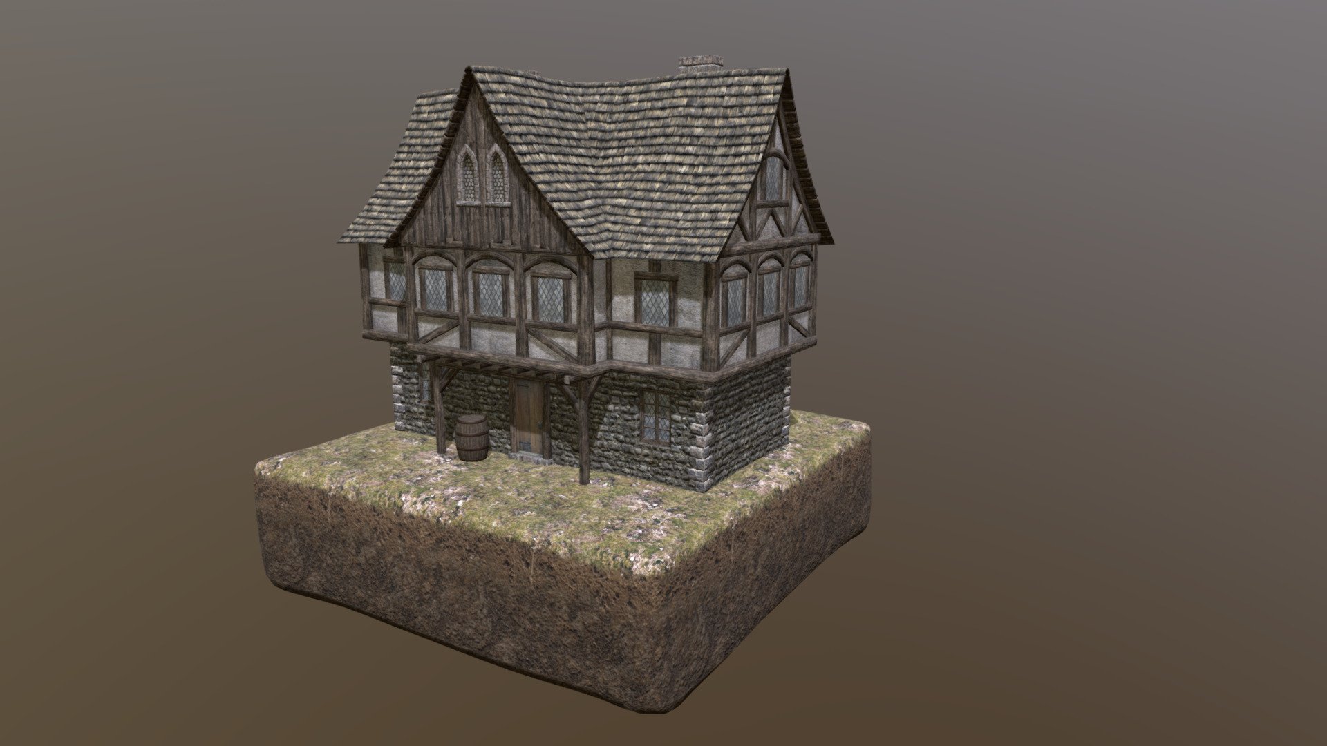 Medieval House 02 - 3D model by PhiMue [57a2262] - Sketchfab