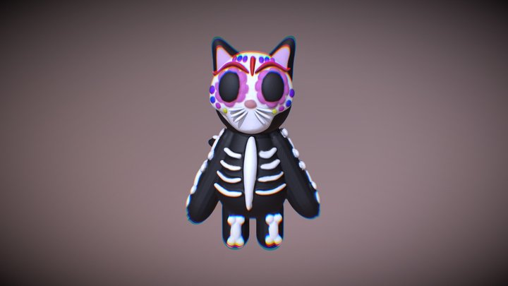 Gato Esquelético 3D Model
