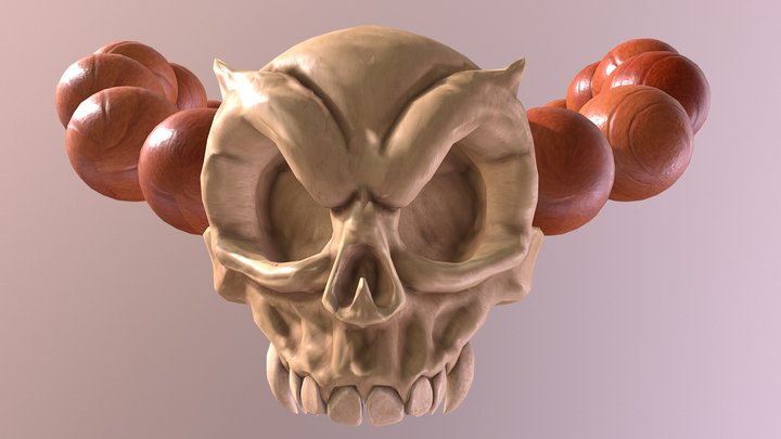:OMO: Store item - Demonic Skull necklace - – Kostenloses 3D-Modell STL