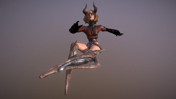 Demon Girl 3D Model