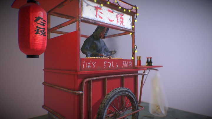 Robot Takoyaki Street Food 3D Model