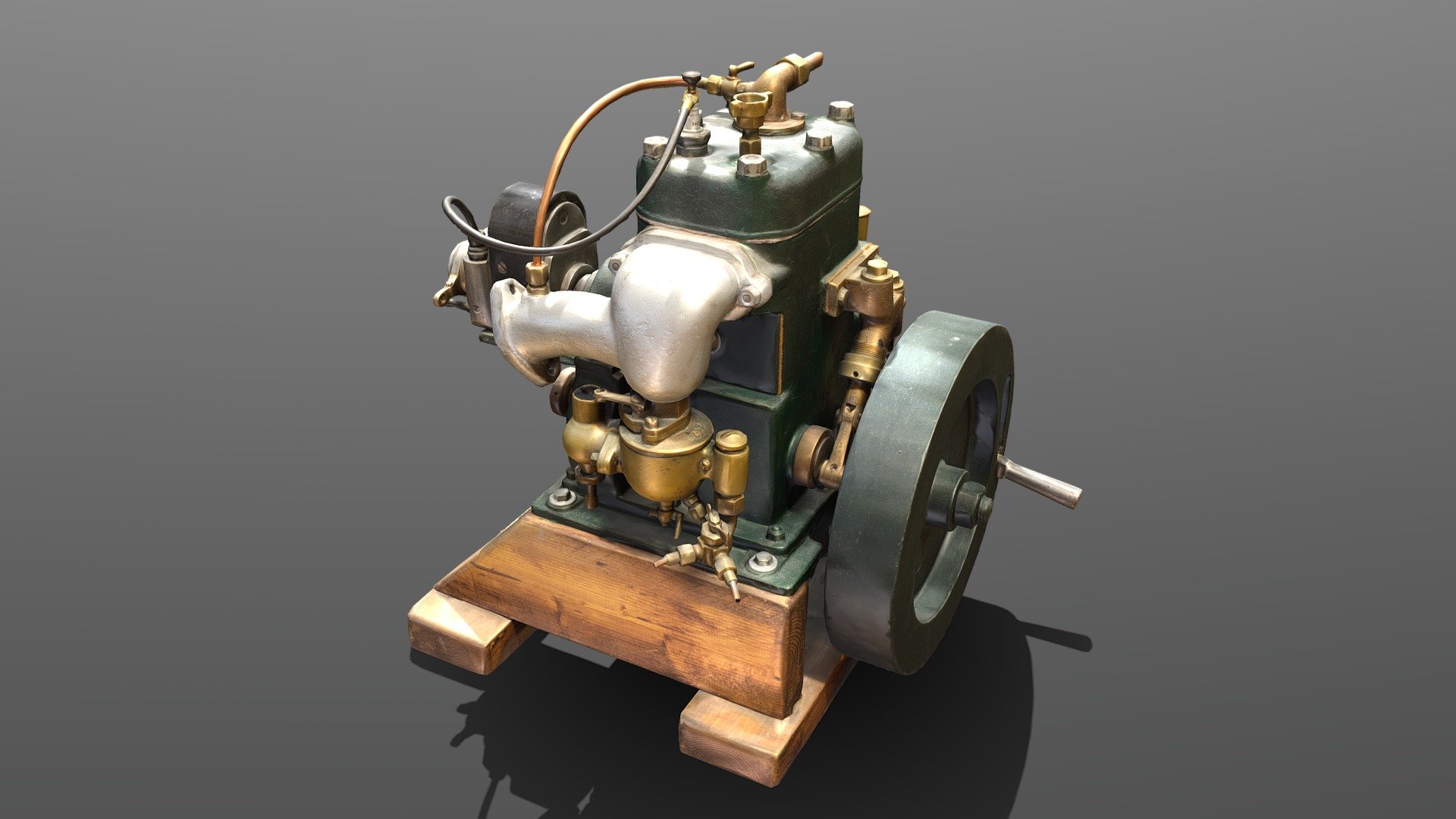 LOW Keskimoottori M.T.K Boat engine Download Free 3D model by