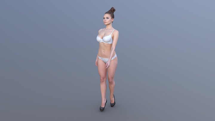 Woman In Underwear 3D Model