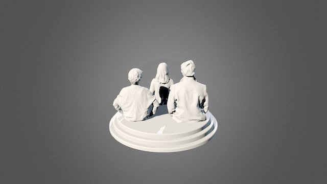 Family Pose All Forward 3D Model