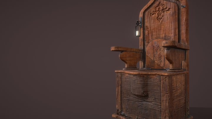 Medieval Toilet 3D Model