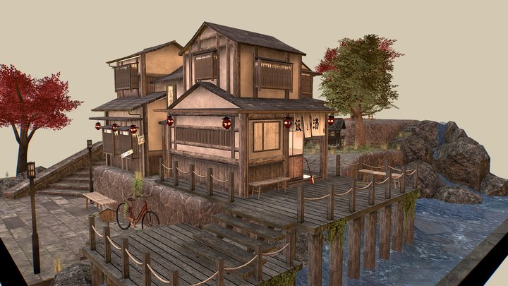 Kyoto Cityscene Summer splendor 3D Model