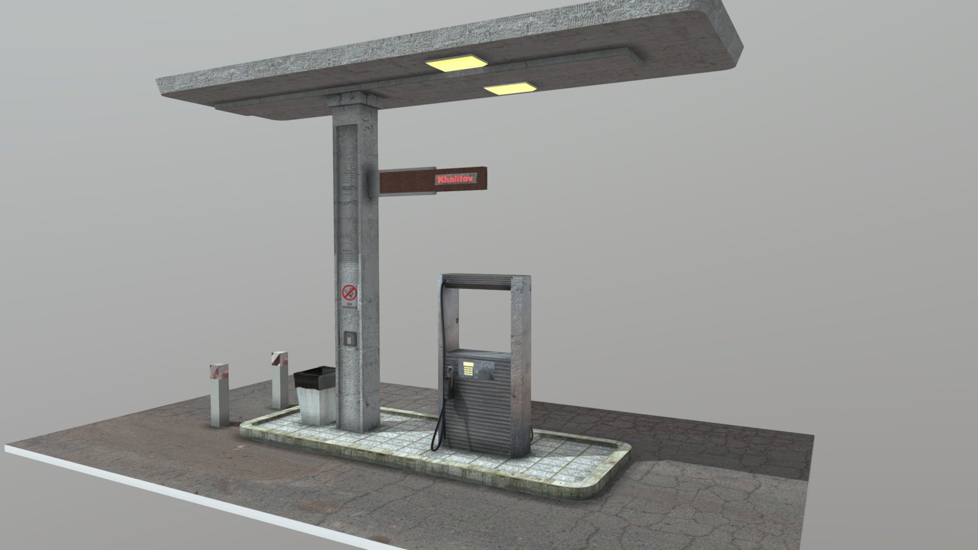 Gas station - Download Free 3D model by suvorovtim [57a9862] - Sketchfab