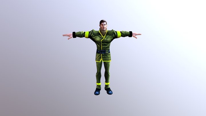 Army Semi Character 3D Model