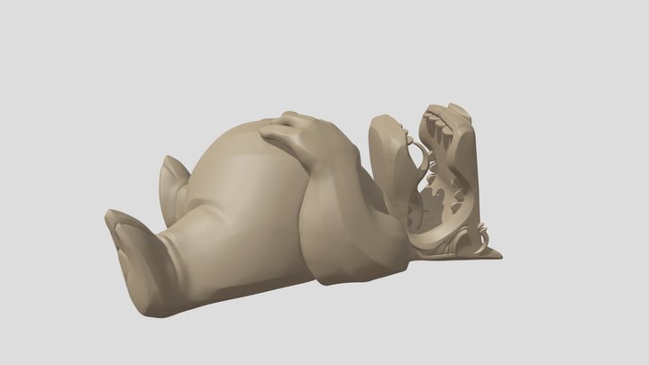 Sleepy capybara 3D Model