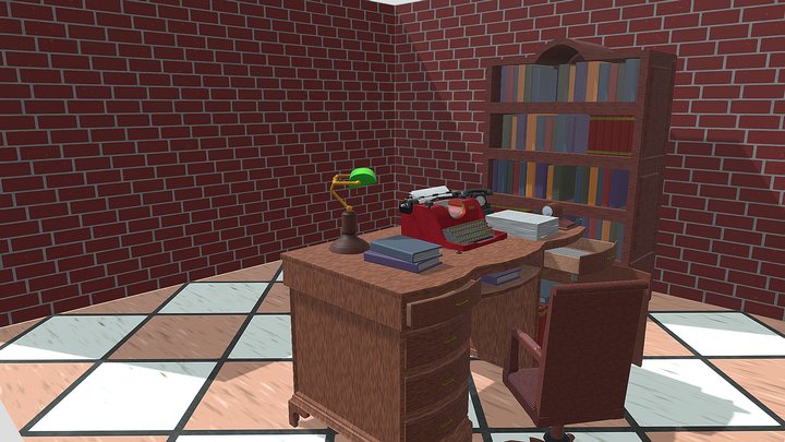 Writter's Office 3D Model