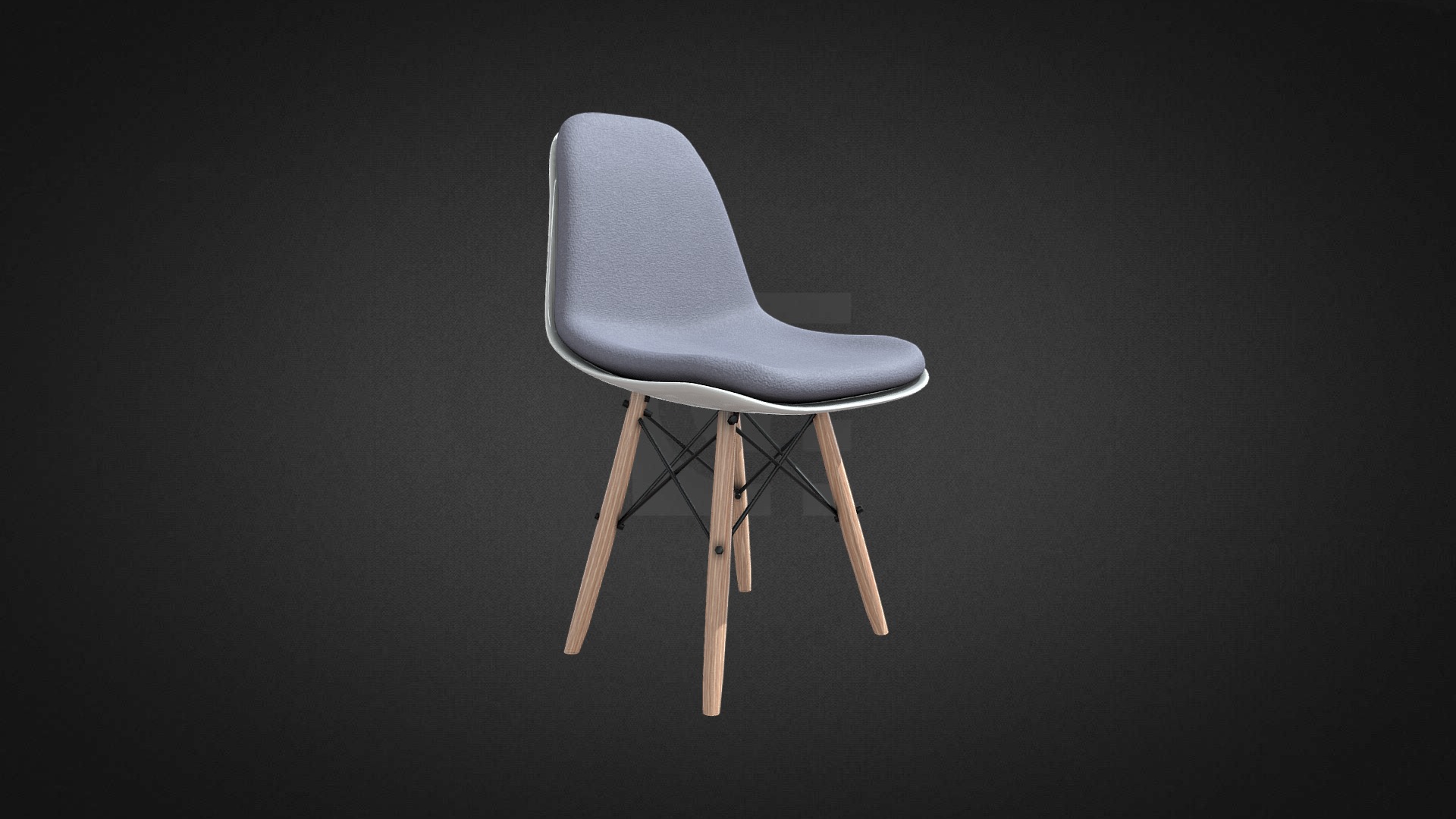 3D model Padded Tower Chair Hire - This is a 3D model of the Padded Tower Chair Hire. The 3D model is about a chair with a cushion.