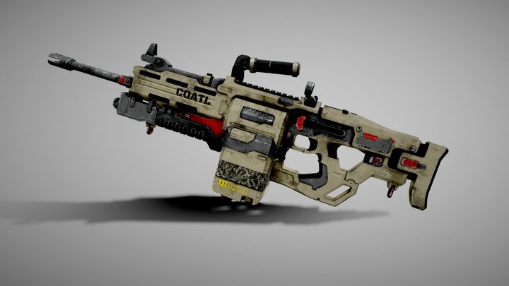machine gun "COATL" 3D Model
