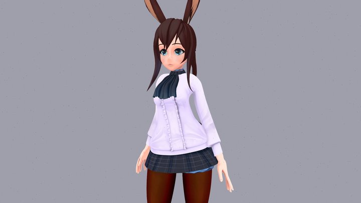 【Arknights】Amiya, No Jacket (WIP) 3D Model