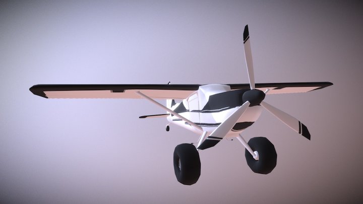 Cessna 180 Airplane WIP 3D Model