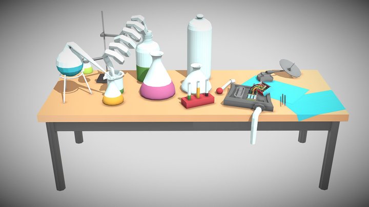 Experiment table 3D Model