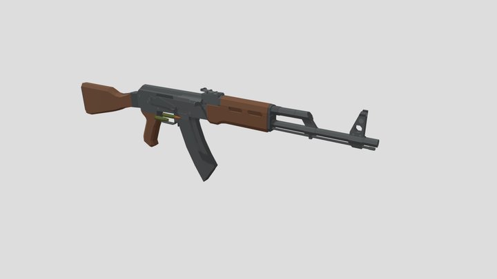 AK47 Lowpoly 3D Model
