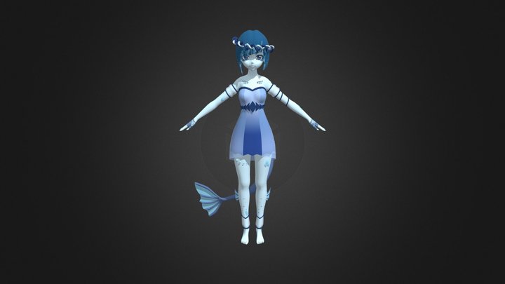 may deusa azul 3D Model